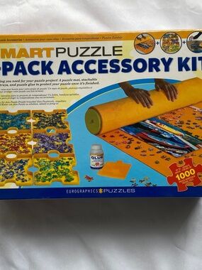 Eurographics Smart Puzzle Accessory Kit Roll & Go Mat, Trays, Glue, Yellow